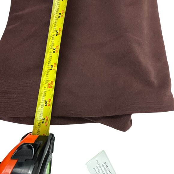 DSL Vintage Brown Lace Up Mini Sheath Dress Size 10 Church Modest Old Money 70s - Picture 7 of 9